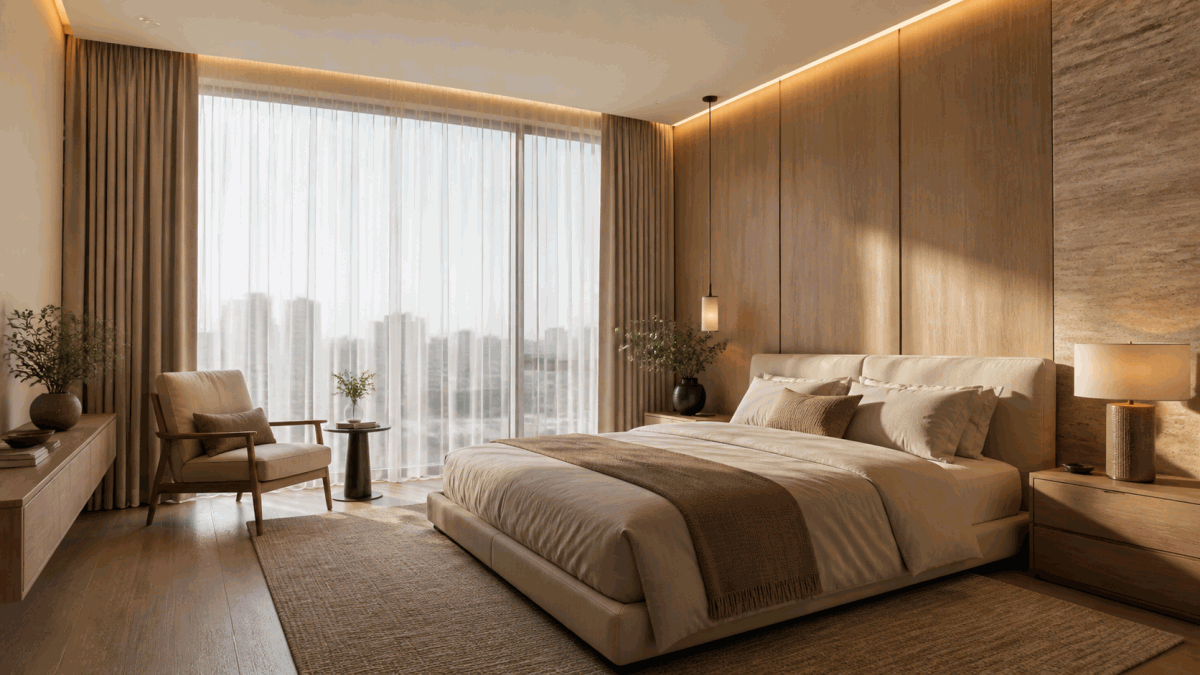 Urban Apartment Interior - bedroom suite
